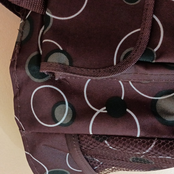 Burgundy, Gray, and White Tote Bag - Picture 2 of 7